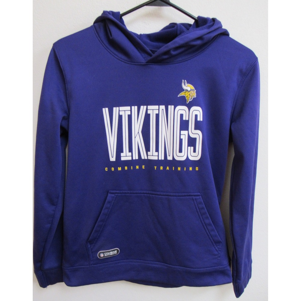 NFL Team Apparel Minnesota Vikings Purple Hoodie‎ Kids Youth Large 14/16 Combine